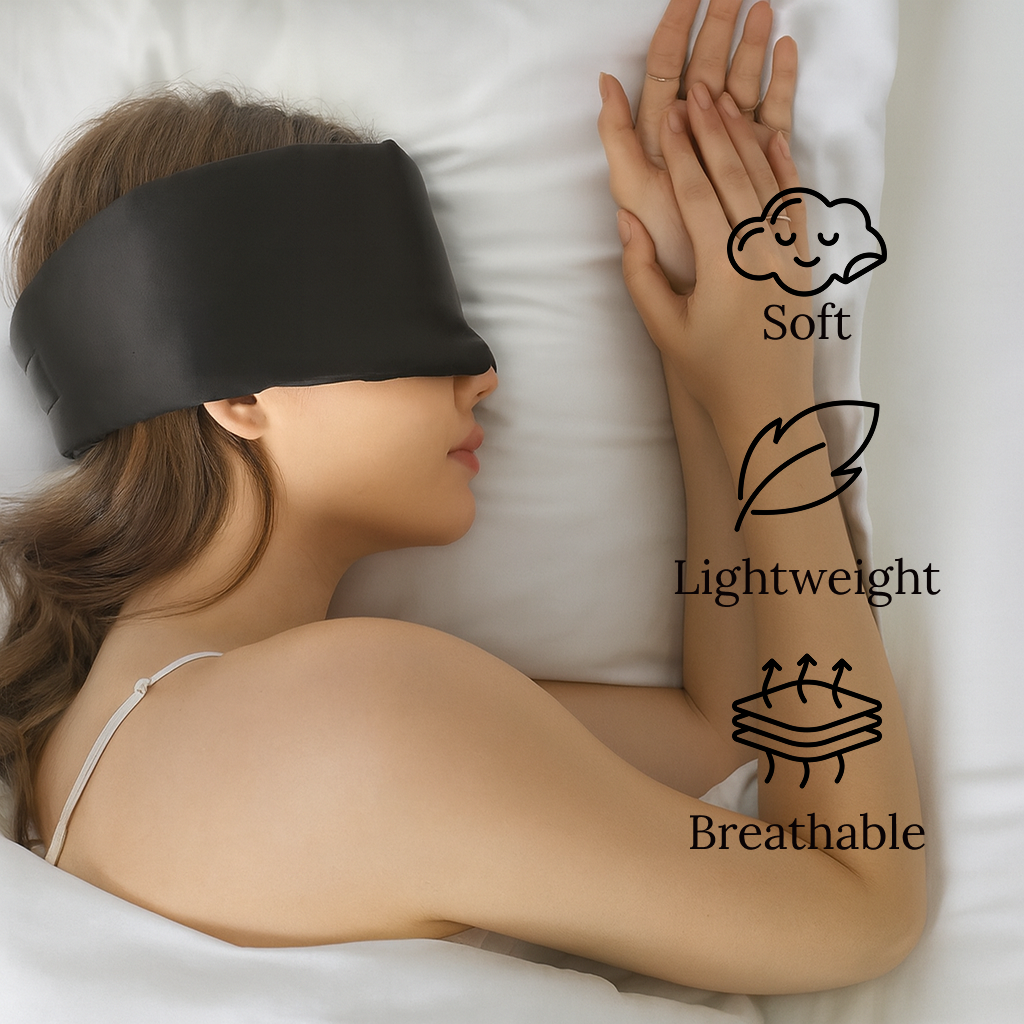 Ultra-Soft Sleep Mask for Comfort, Light-Blocking & Rest